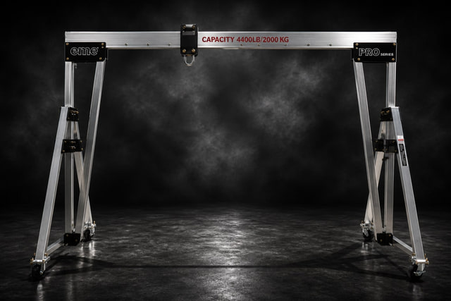 eme 4400M — 2 ton portable aluminum gantry crane, 4,400 lb rated capacity