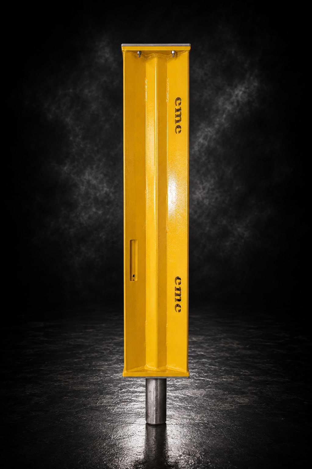 eme socket extender — slim yellow vertical column that drops into a Flush Mount or 8-inch Top Mount socket to extend reach upward