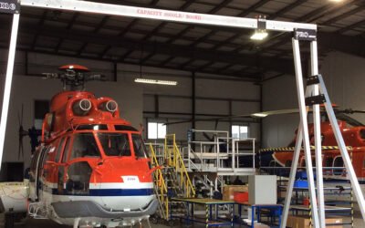 Easily Moved Equipment Expands its Line-up of Revolutionary Aluminum Gantry Cranes for Helicopter Maintenance
